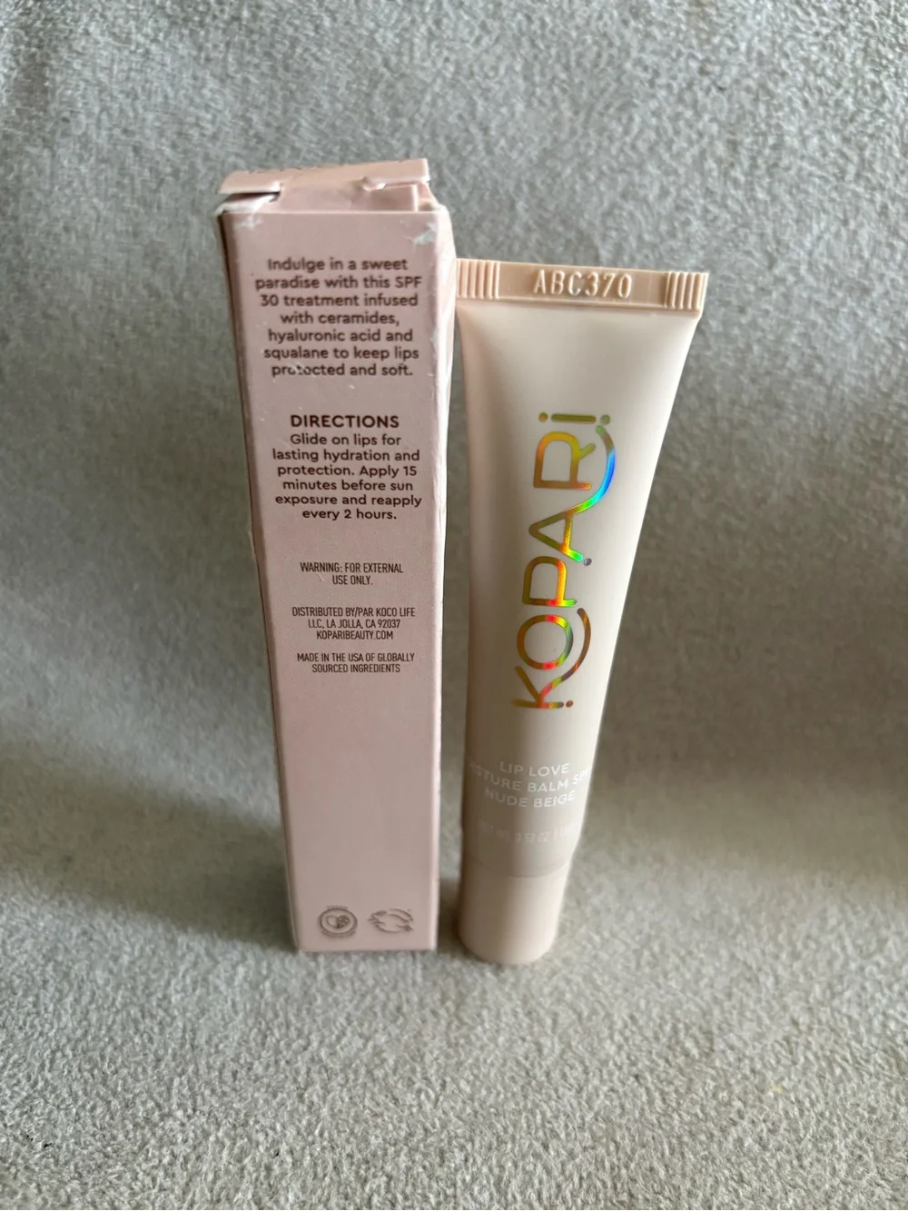 Kopari Lip Love Moisture Balm SPF 30 shade Nude Beige Brand New in Box!!